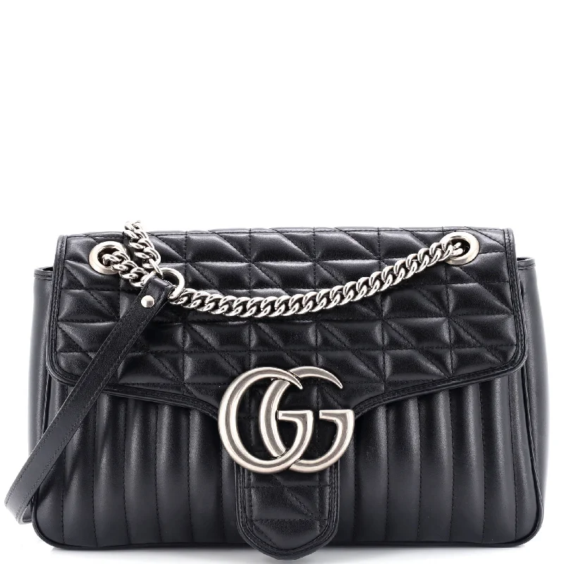 GG Marmont Flap Bag Mixed Matelasse Leather Medium