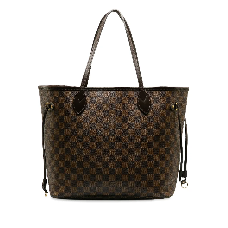 Brown Louis Vuitton Damier Ebene Neverfull MM Tote Bag