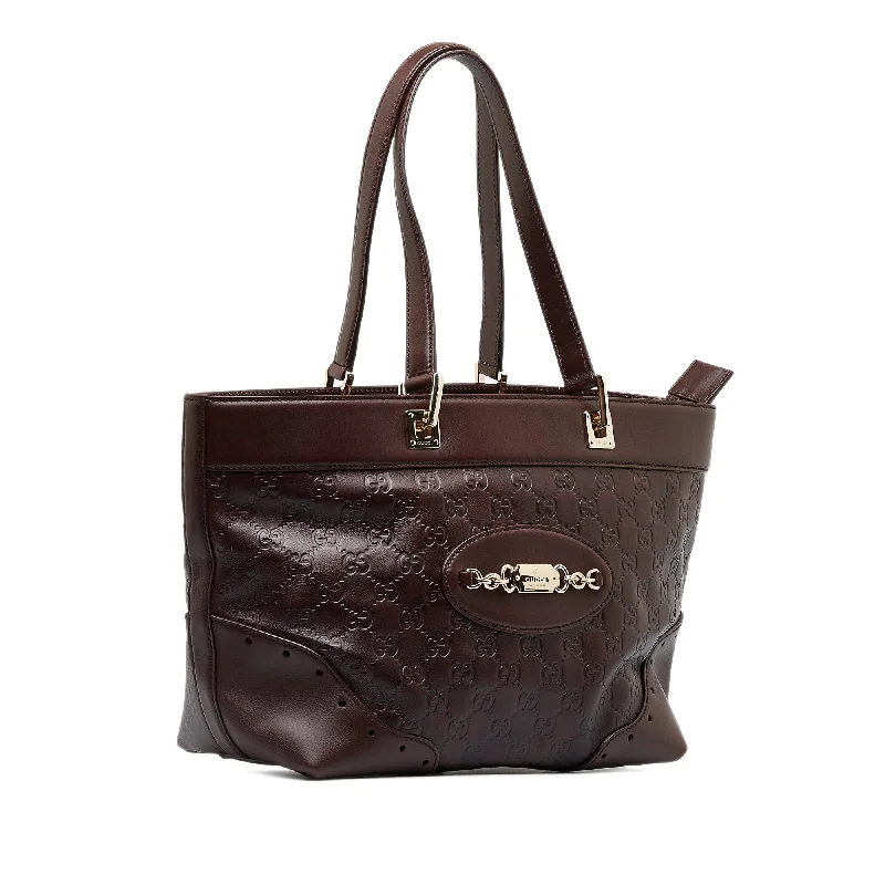 Brown Gucci Guccissima Punch Tote Bag