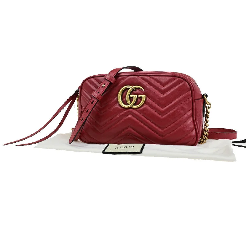 Gucci Gg Marmont  Leather Shoulder Bag (Pre-Owned)