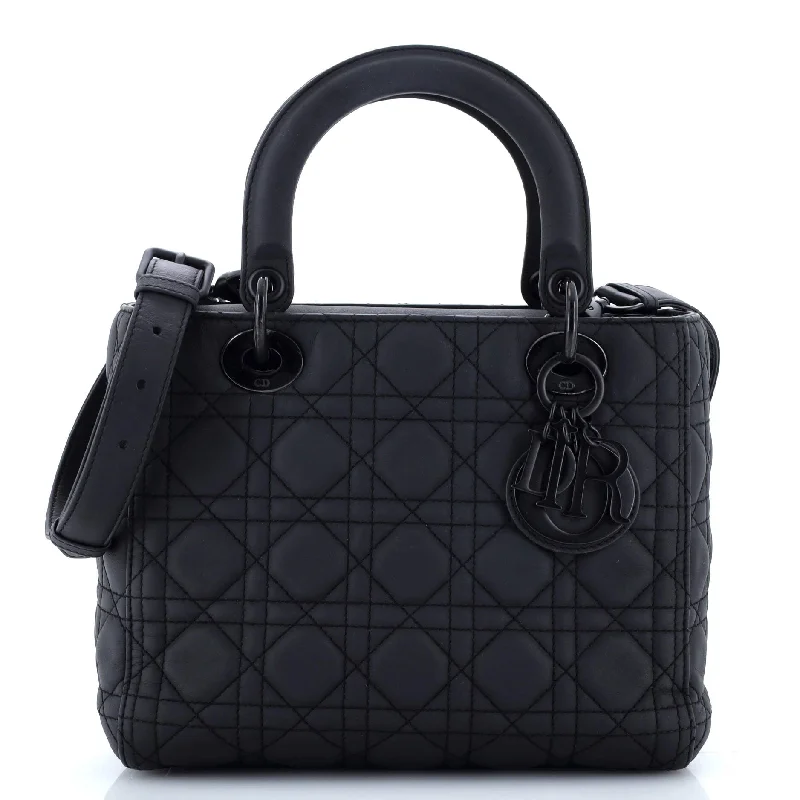 Ultra Matte Lady Dior Bag Cannage Quilt Calfskin Medium