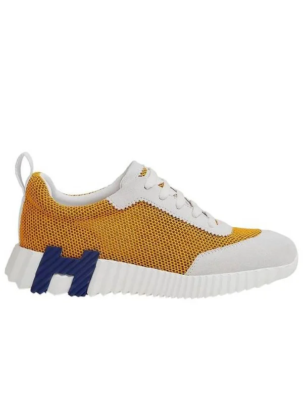 Bouncing Sneakers Mesh Suede Goatskin John Topaz Blanc