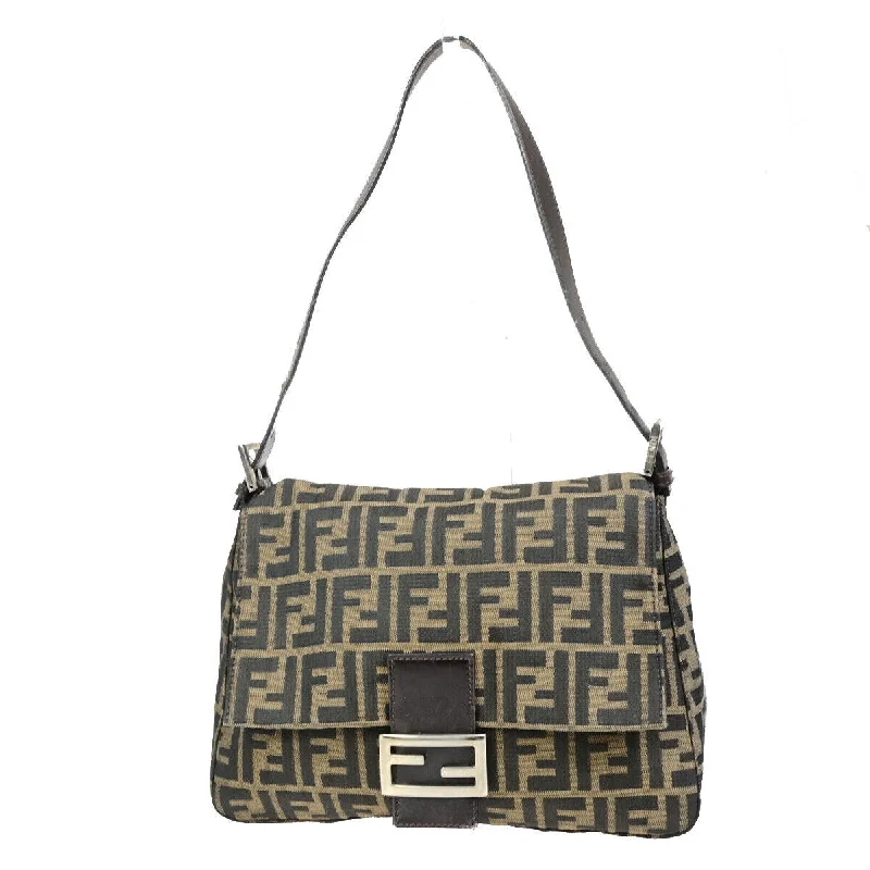 Fendi Mamma Baguette  Canvas Shoulder Bag (Pre-Owned)