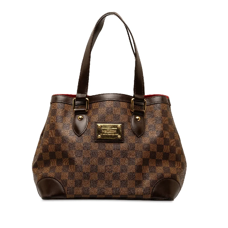 Brown Louis Vuitton Damier Ebene Hampstead PM Tote Bag