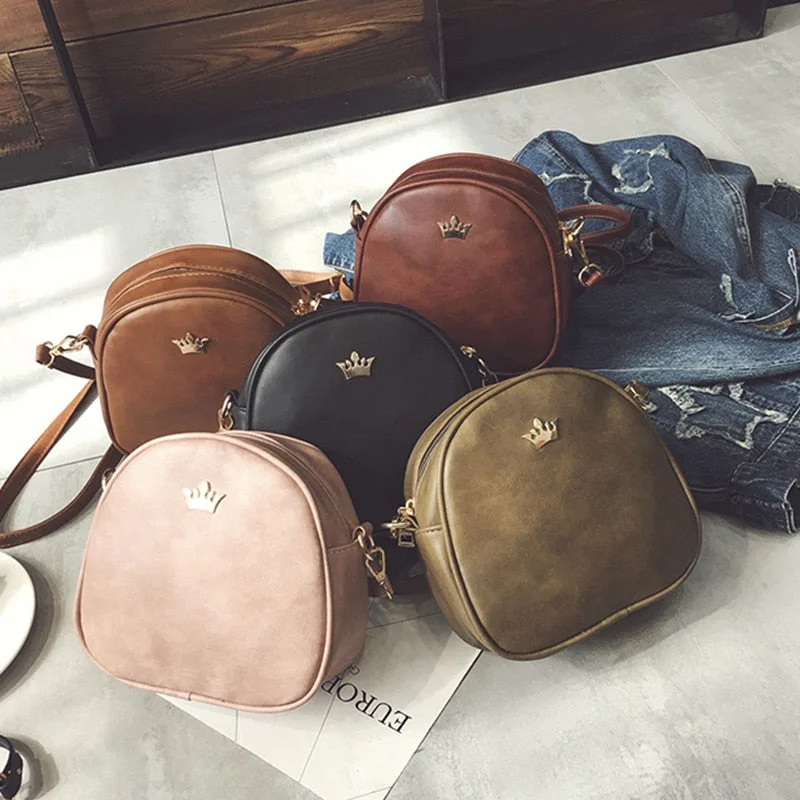 Bags for Women 2020 New Shoulder Bag Fashion Handbag Phone Purse Imperial Crown Pu Leather Women Small Shell Crossbody Bag