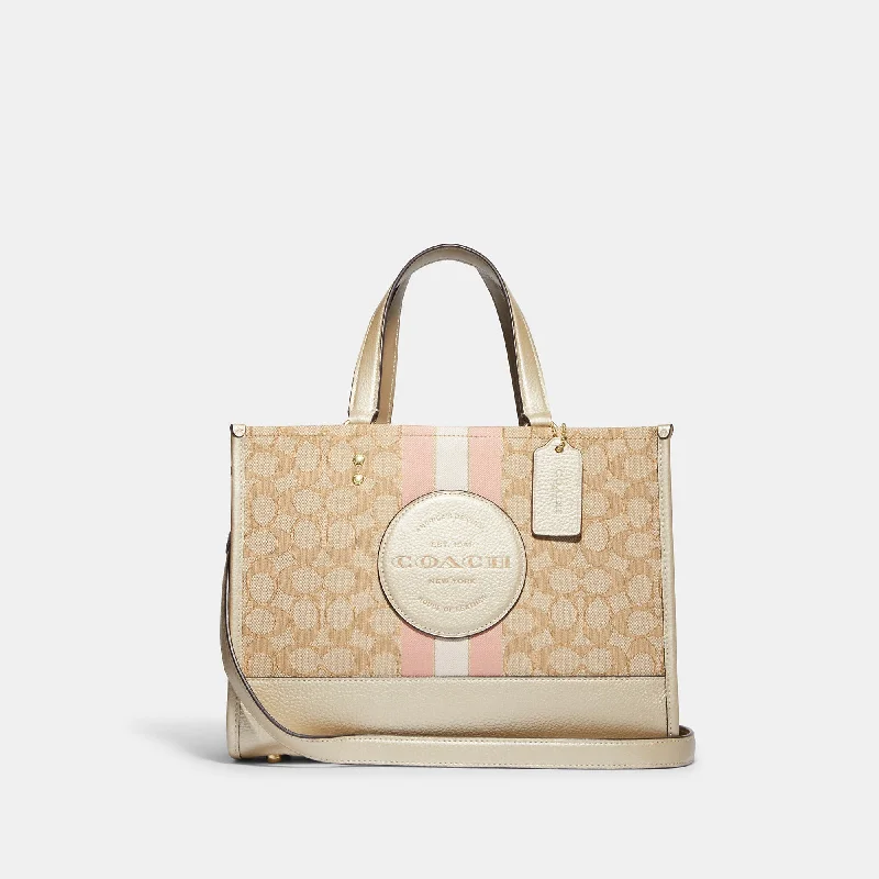 Coach Outlet Dempsey Carryall In Signature Jacquard With Stripe And Coach Patch