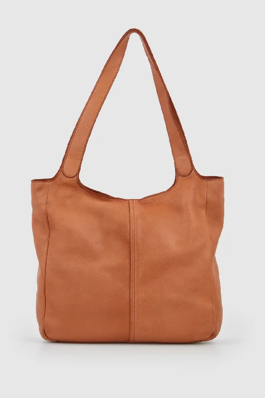 Alia Leather Multi-Zip Tote Bag