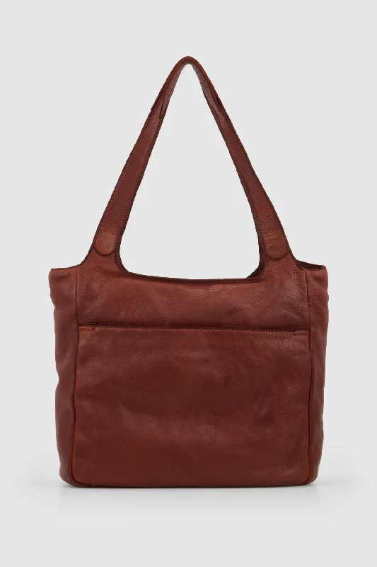 Alia Leather Multi-Zip Tote Bag