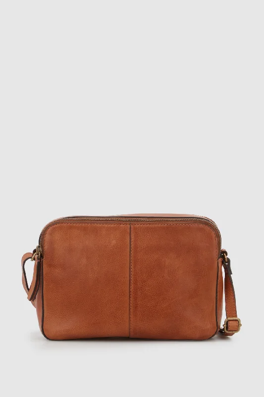 Lo Leather Twin Zip Crossbody Bag