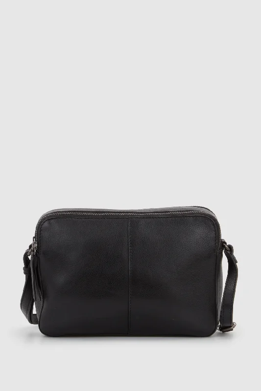 Lo Leather Twin Zip Crossbody Bag