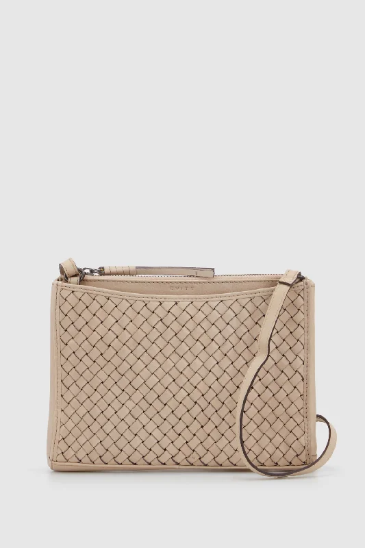 Palma Weave Leather Crossbody Bag