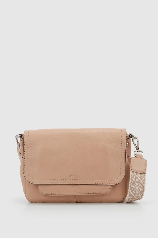 Pia Leather Flap Crossbody Bag