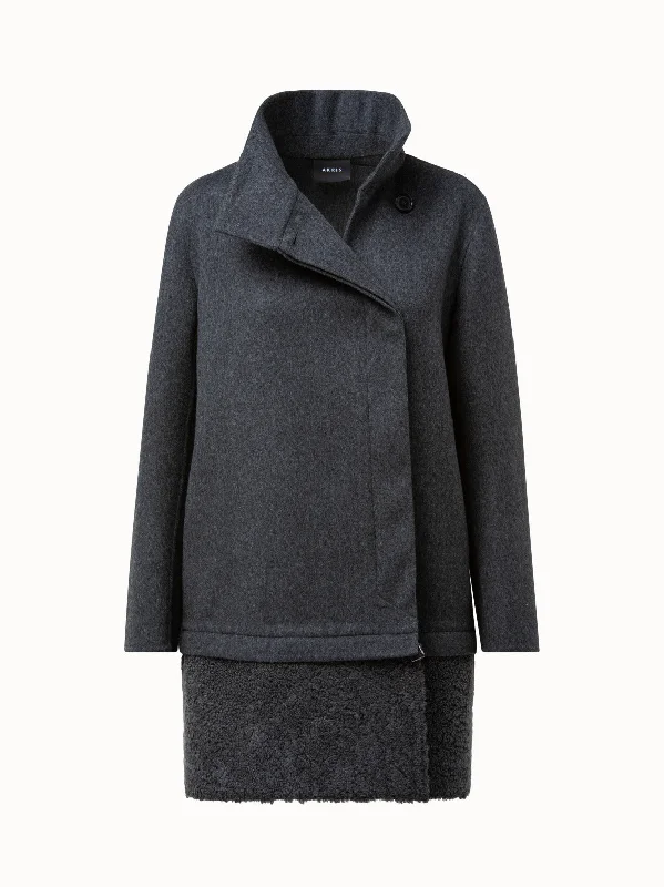 Fabiella Cashmere And Detachable Shearling Coat