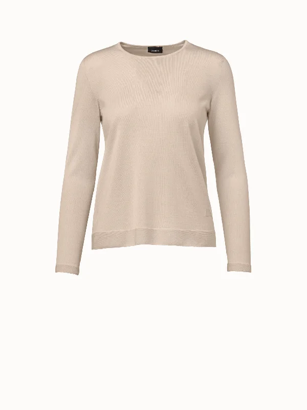 Fine Gauge Cashmere Silk Pullover