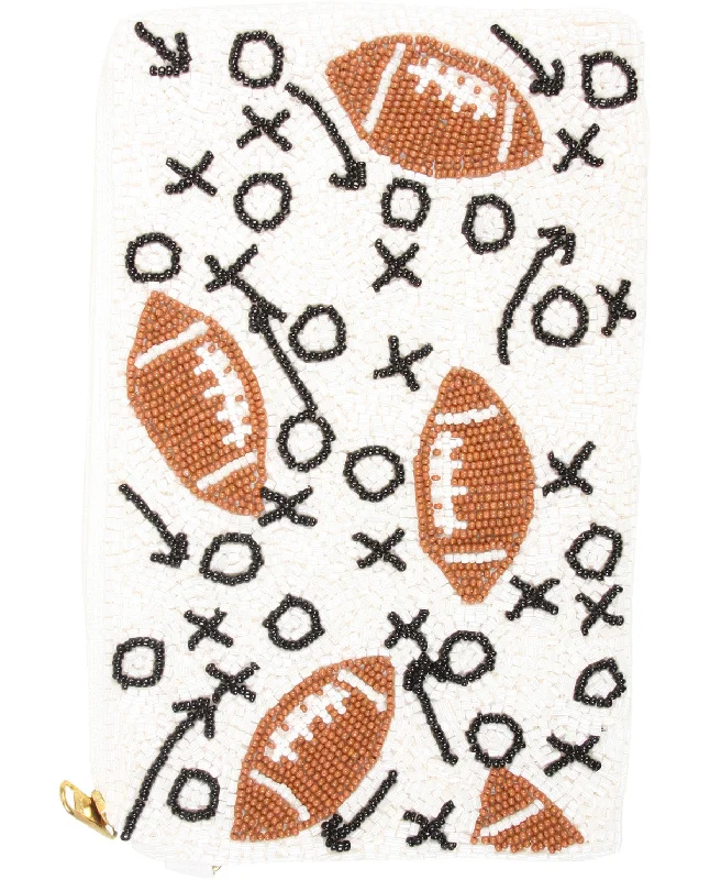 Beaded Football Plays Wrist Bag