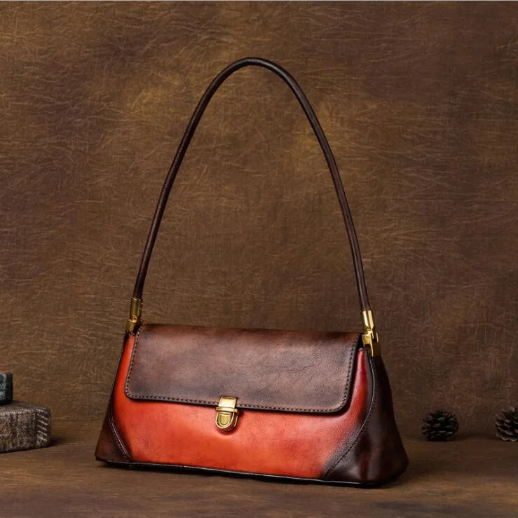 Ladies Leather Over The Shoulder Bag Genuine Leather Handbags For Women