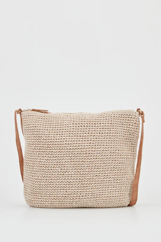 Rayon Crochet Crossbody Bag