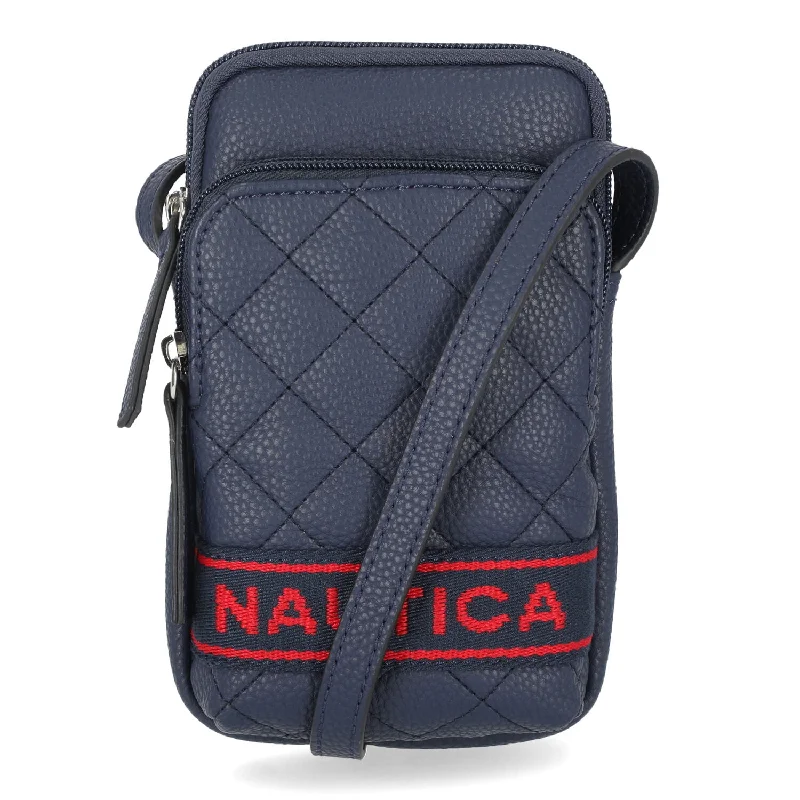 Nautica Womens Quilted Phone Crossbody Bag