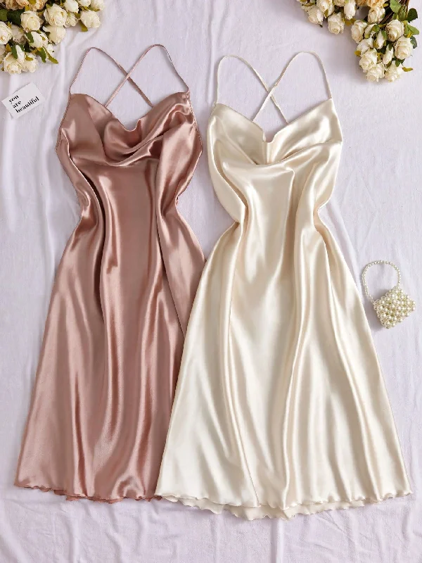 Plus Size Women's 2pcs Cami Sleep Dress Pajama Dress