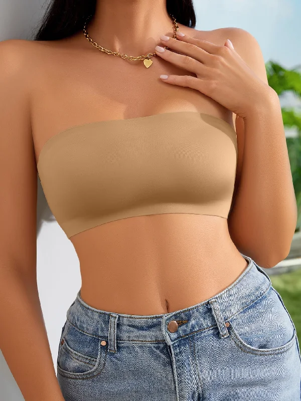 SHEIN NudeFit Solid Bandeau Bra