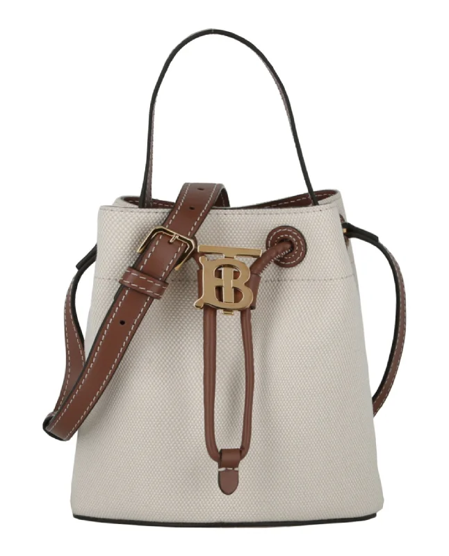 'TB' Cotton Bucket Bag