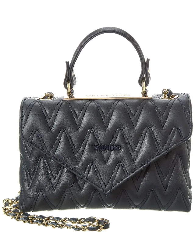 Valentino by Mario Valentino Lynn D Plate Leather Shoulder Bag