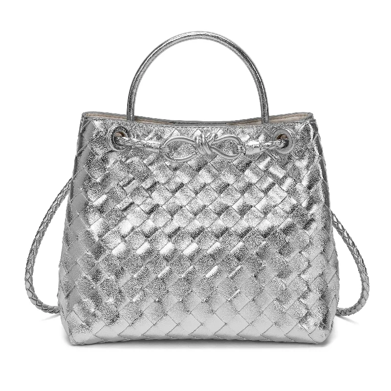 Woven Leather Top-handle/ Shoulder Bag